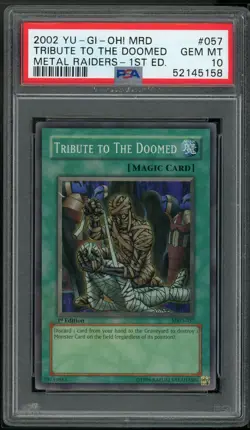 Tribute To The Doomed MRD-057 1st Edition Super Rare Yugioh PSA 10 *158 - Image 1
