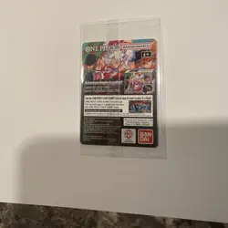 Bandai One Piece CCG Monkey.D.Luffy US Voyage Promo Full Art Holo Card D-10 - Image 2