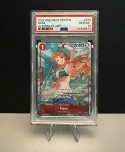 NAMI OP01-016 PSA 10 ALT ART ALPHA PRE-ERRATA One Piece ROMANCE DAWN English - Image 1
