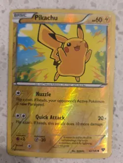 Pikachu 42/146 XY Reverse Holo Pokemon TCG Card MP +🎁 - Image 1