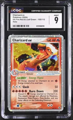 CGC 9 MINT Charizard ex 2004 EX Fire Red & Leaf Green 105/112 Holo Pokemon Card - Image 1