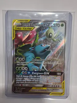 Pokemon Sun & Moon Ultra Rare Black Star Celebi & Venasaur-GX Promo Card #SM167 - Image 1