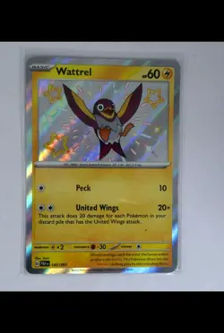 Wattrel 145/091 SV: Paldean Fates Holo Shiny Rare Near Mint English Pokemon Card - Image 1
