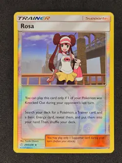 Rosa Reverse Holo Rare 204/236 Sun & Moon Cosmic Eclipse Pokemon Card NM+ - Image 1