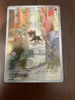 Pokemon TCG Litleo IR 139/132 Illustration Rare Pokemon Card Mega Evolution - Image 2
