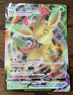 Leafeon Vmax 008/203 Evolving Skies NM Full Art Ultra Rare Pokemon Card - Image 1