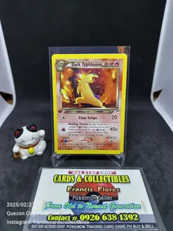 Pokemon Card - DARK TYPHLOSION #10 - HOLO 1ST EDITION (NEO DESTINY) YEAR 2002 - Image 1