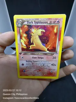 Pokemon Card - DARK TYPHLOSION #10 - HOLO 1ST EDITION (NEO DESTINY) YEAR 2002 - Image 2