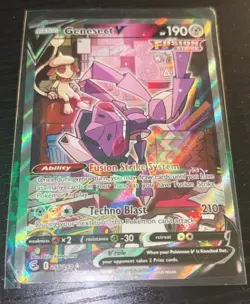 Pokemon Genesect V 255/264 Fusion Strike Alt Art Holo Card (NM) - Image 1