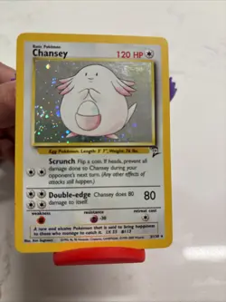 Pokemon TCG Chansey Base Set 2 Holo Unlimited Rare Card 3/130 DOUBLE SWIRL!!! - Image 1