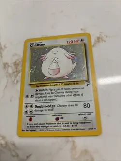 Pokemon TCG Chansey Base Set 2 Holo Unlimited Rare Card 3/130 DOUBLE SWIRL!!! - Image 2
