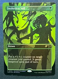 MTG Snakeskin Veil Extended Art FOIL Promo Magic the Gathering Cowboy Bebop - Image 1