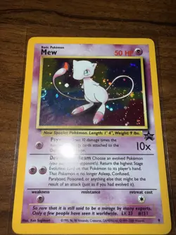 Mew 9 Holo WOTC Black Star Promo Pokemon Card - Image 1