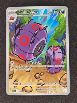 Whirlipede Illustration Rare IR 133/086 SV Black Bolt Pokemon Card NM - Image 1