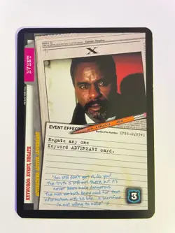 X-Files CCG Premier Edition Ultra RARE X Event Card TCG Game XF96-0293 - Image 1