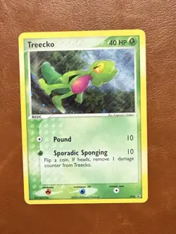 Pokemon TCG Treecko holo foil Black Star promo card 016 2004 LP - Image 1