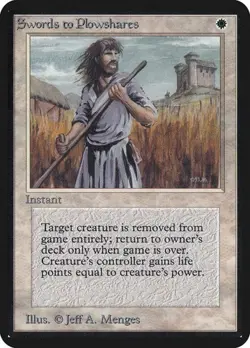 Swords to Plowshares Limited Edition Alpha HP MTG - Image 1