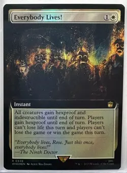 Everybody Lives! (Extended Art) Magic Gathering, MTG, Doctor Who (338) FOIL - Image 1