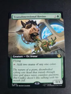 Transdimensional Bovine (Extended Art) Rare MTG Ninja Turtles - Image 1
