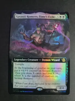 Savanti Romero, Time's Exile (Extended Art Foil) Rare MTG Ninja Turtles - Image 1