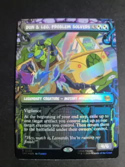 Don & Leo, Problem Solvers (Showcase Foil) Rare MTG Ninja Turtles - Image 1