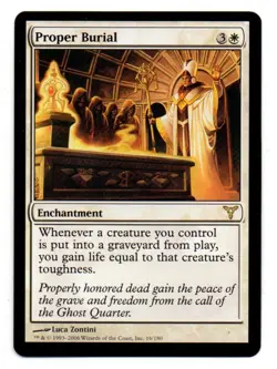 MTG Proper Burial X1 Dissension edition rare - Image 1