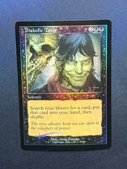 MTG Diabolic Tutor - WPN & Gateway FOIL Promo (WPN) Magic the Gathering TCG - Image 1