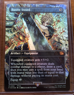 MTG: Buster Sword (Borderless) Final Fantasy Foil NM - Artifact - Equipment - Image 1