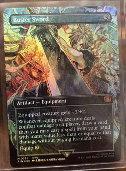 MTG: Buster Sword (Borderless) Final Fantasy Foil NM - Artifact - Equipment - Image 3