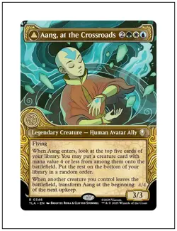 1x Aang, at the Crossroads, Showcase Art, Magic the Gathering MTG NM - Image 1