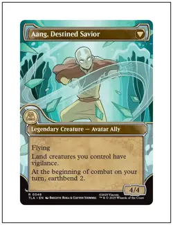 1x Aang, at the Crossroads, Showcase Art, Magic the Gathering MTG NM - Image 2