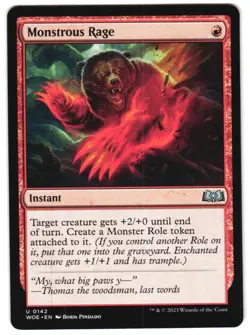 Monstrous Rage 142 Wilds of Eldraine NM MTG - Image 1