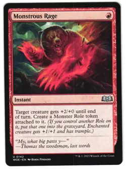 Monstrous Rage 142 Wilds of Eldraine NM MTG - Image 1