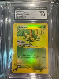 Pokemon Bellsprout Aquapolis Reverse Holo #45/147 CGC 10 - Image 1