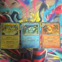 Pokemon Flareon 167, Vaporeon 168, Jolteon 169, SVP Prismatic Evolutions Promo - Image 1