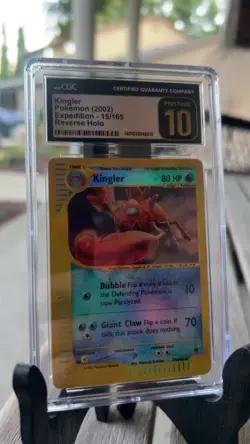 Kingler Expedition 15/165 Reverse Holo Rare Pokemon CGC 10 Prestine PSA - Image 2