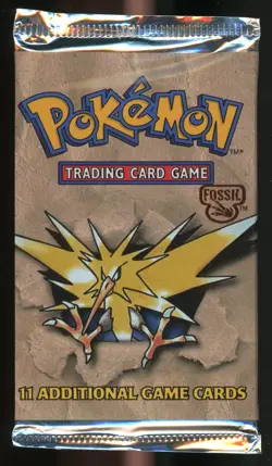 Pokemon TCG Fossil Unlimited Booster Pack Sealed New Authentic WOTC - Image 1