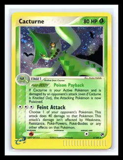 💥 CACTURNE Pokemon TCG # 2/100 EX Sandstorm Reverse Holo Rare 2003 - Image 1
