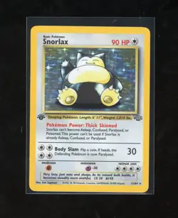1ST EDITION 1999 Pokemon Jungle Snorlax 11/64 Holo Foil Rare WOTC - Image 1