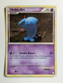 Damaged 2010 Pokemon HeartGold & SoulSilver Wobbuffet 13/123 Holo Rare - Image 1