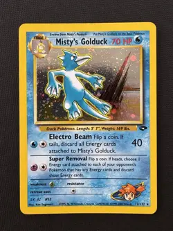 Pokemon Misty's Golduck 12/132 Gym Challenge Holo Rare Unlimited - Image 1