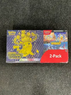 Pokemon TCG: Surging Sparks Elite Trainer Box Booster Bundle Costco 2-Pack - Image 1