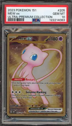 Pokemon Mew ex 151 Ultra-Premium Coll. Gold Metal Promo #205 PSA 10 Gem Mint - Image 1