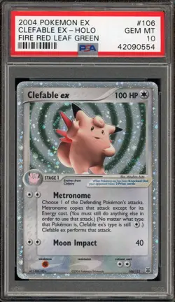 Pokemon Clefable ex EX Fire Red & Leaf Green Holo Ultra Rare #106 PSA 10 - Image 1