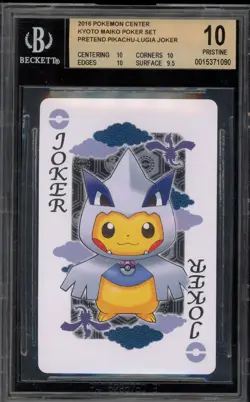 Pokemon Pretend Pikachu Lugia Poncho Kyoto Maiko Poker Set Joker BGS 10 Pristine - Image 1