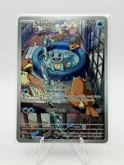 Pokemon Squirtle 148/142 Sv07: Stellar Crown Illustration Rare Holo 60 HP - Image 1