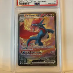 2025 POKEMON JOURNEY TOGETHER SPECIAL ILLUSTRATION RARE #187 SALAMENCE EX PSA 9 - Image 2
