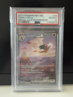 Pokemon Charizard ex 151 MEW EN Special Illustration Rare #199 PSA 10 Gem Mint - Image 1