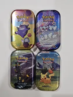 Pokemon TCG 151, Prismatic Evolutions, Paldean Fates, Ascended Heroes Mini Tins - Image 1