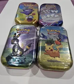 Pokemon TCG 151, Prismatic Evolutions, Paldean Fates, Ascended Heroes Mini Tins - Image 2